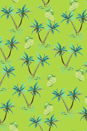 棕榈叶印花华亿平台图片