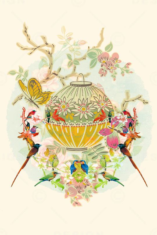 中国风印花华亿平台图片