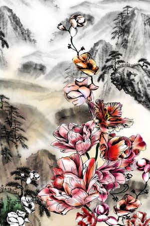 MAX-中老年真丝女装印花华亿平台图片