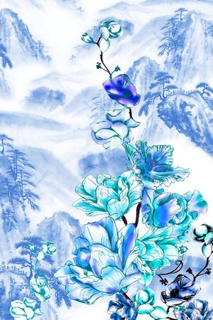 MAX-中老年真丝女装印花华亿平台图片