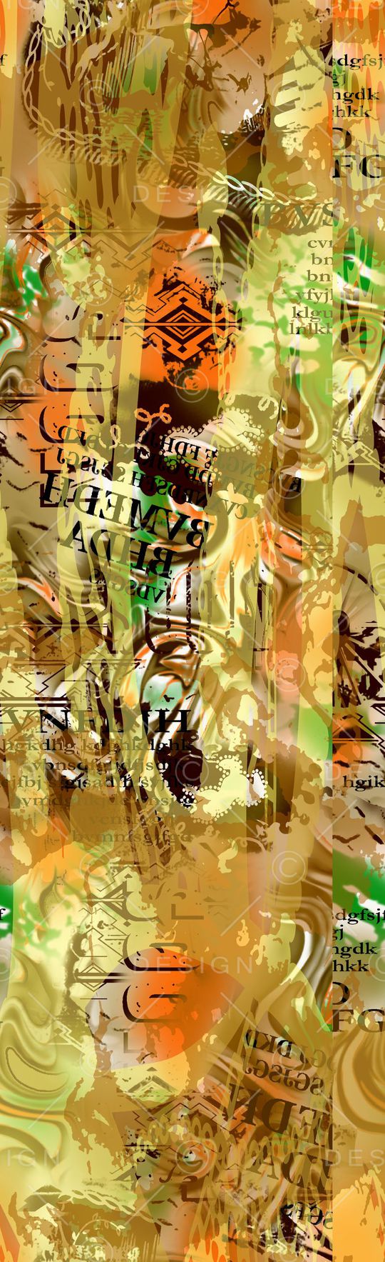 抽象英文印花华亿平台图片