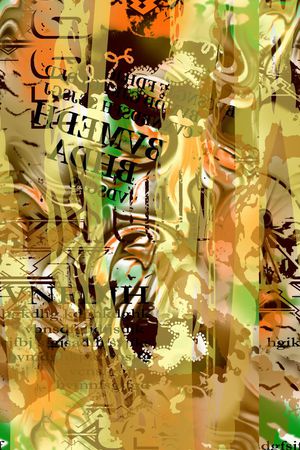 抽象英文印花华亿平台图片