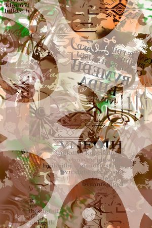 抽象英文印花华亿平台图片