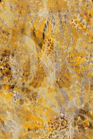 豹纹长巾印花华亿平台图片