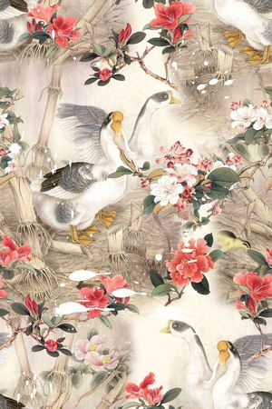 中国风印花华亿平台图片