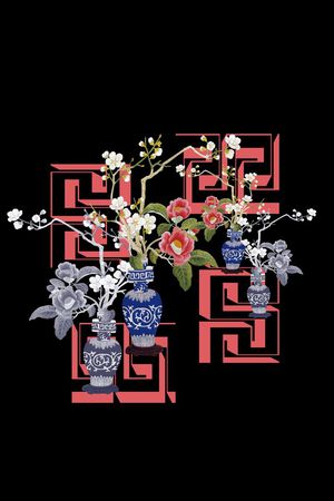 民族风图案印花华亿平台图片