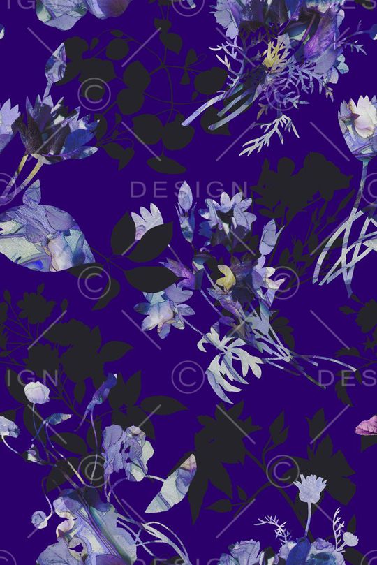 手绘花卉印花华亿平台图片