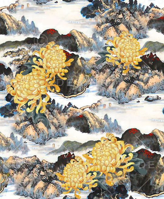 抽象几何清爽梦幻艺术平底立体手绘满版最新高清数码蕾丝民族中国风绣花珠宝肌理时尚潮

流大牌复古欧美风印花华亿平台图片