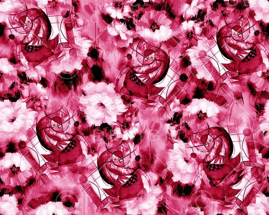 抽象花印花华亿平台图片