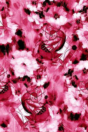 抽象花印花华亿平台图片