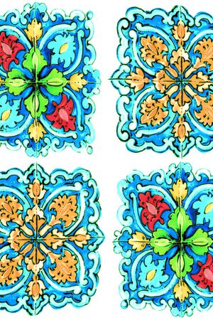 方形花印花华亿平台图片