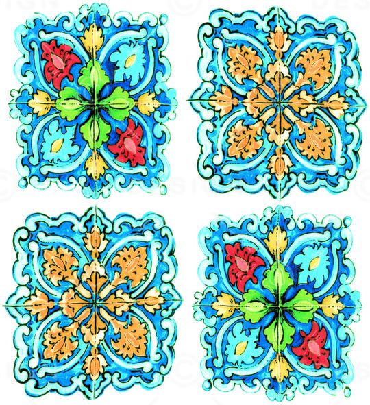 方形花印花华亿平台图片