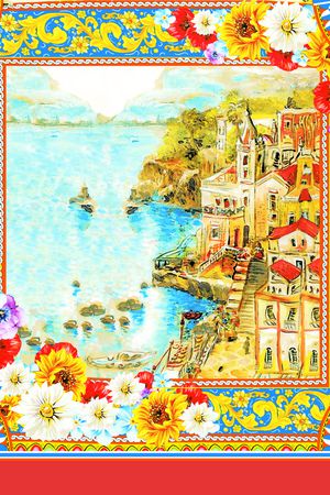 方形花印花华亿平台图片