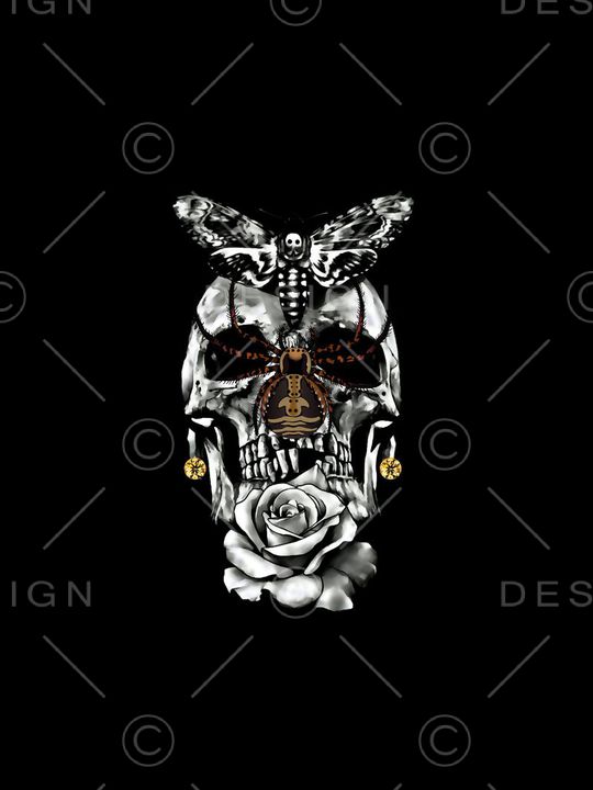 骷髅头印花华亿平台图片