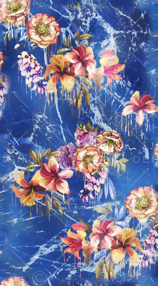 花朵树枝印花华亿平台图片