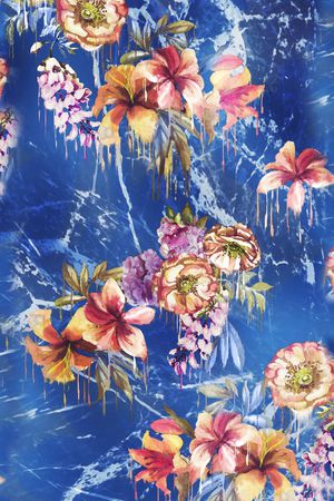 花朵树枝印花华亿平台图片