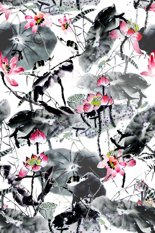 中国风印花华亿平台图片