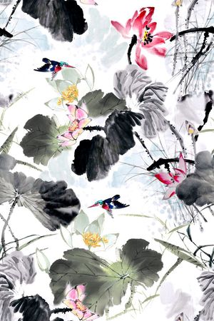 中国风印花华亿平台图片