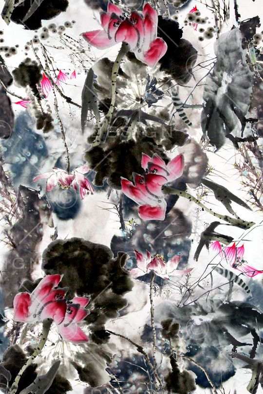 中国风印花华亿平台图片