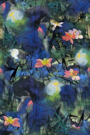 中国风印花华亿平台图片