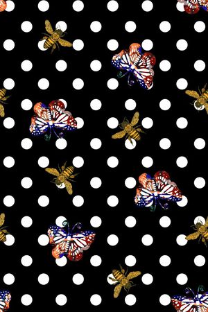 蝴蝶印花华亿平台图片