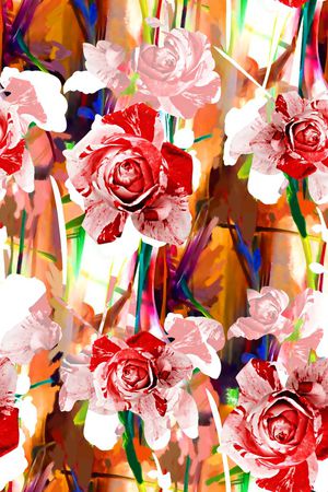 抽象几何清爽梦幻艺术平底立体手绘满版最新高清数码蕾丝民族中国风绣花珠宝肌理时尚潮

流大牌复古欧美风印花华亿平台图片