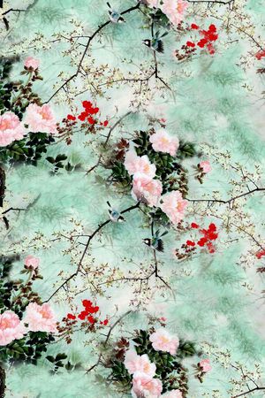 旗袍印花华亿平台图片