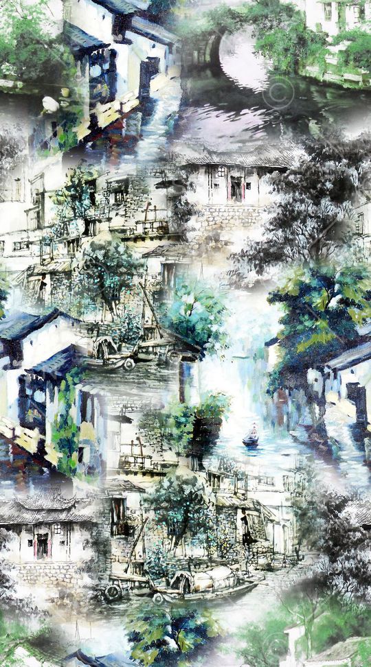 中国风印花华亿平台图片