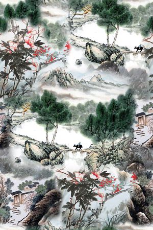 复古印花印花华亿平台图片