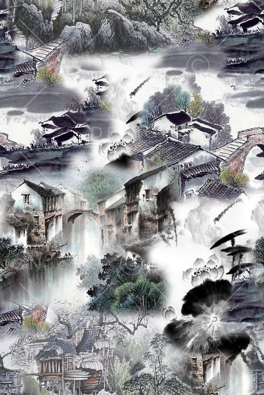 时尚创意设计中国风印花华亿平台图片