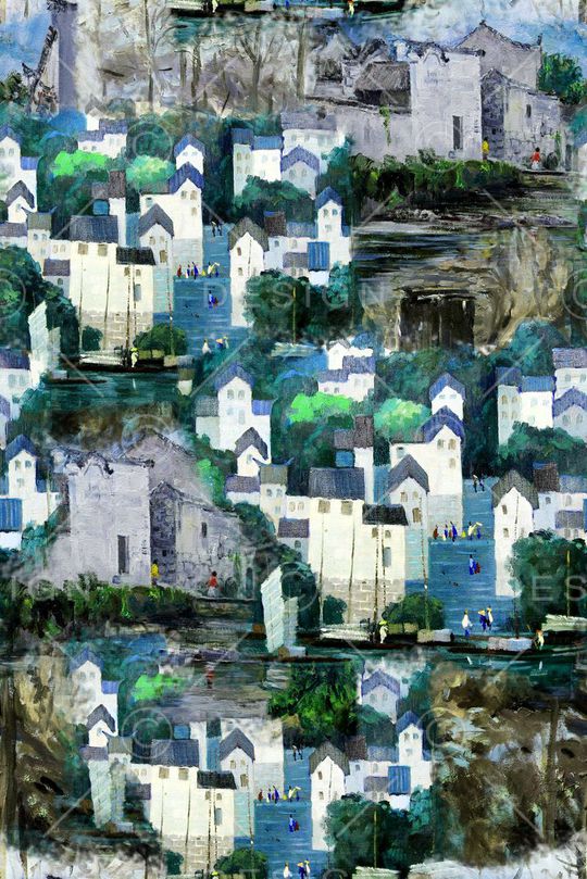 中国风印花华亿平台图片