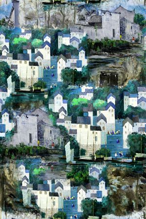 中国风印花华亿平台图片