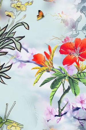 旗袍印花华亿平台图片