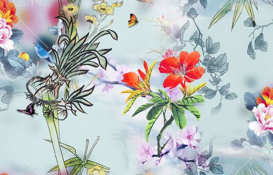 旗袍印花华亿平台图片