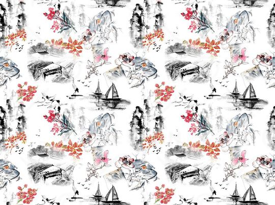 旗袍印花华亿平台图片