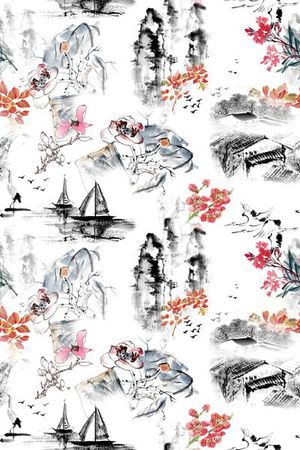 旗袍印花华亿平台图片