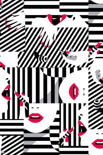 线条印花华亿平台图片