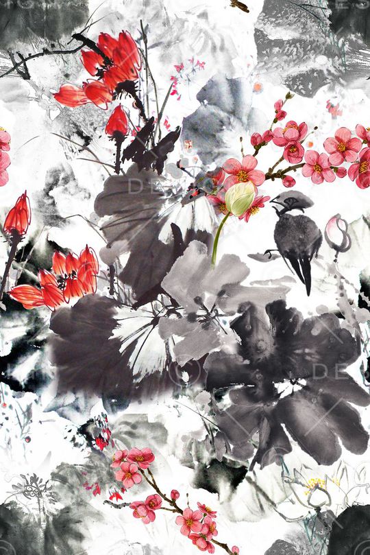 花卉印花华亿平台图片