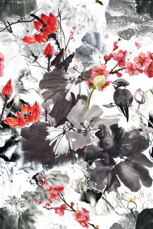 花卉印花华亿平台图片