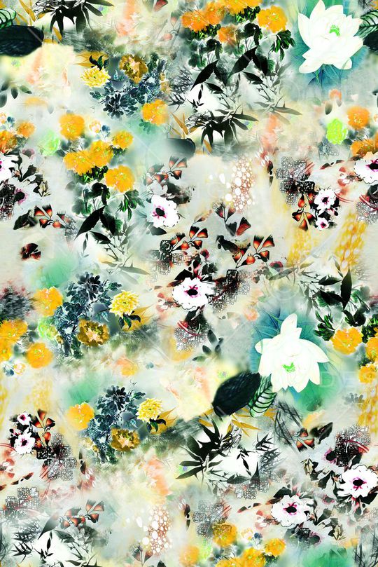 花卉印花华亿平台图片