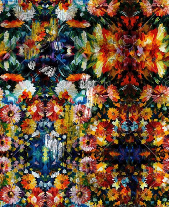 印花花卉印花华亿平台图片