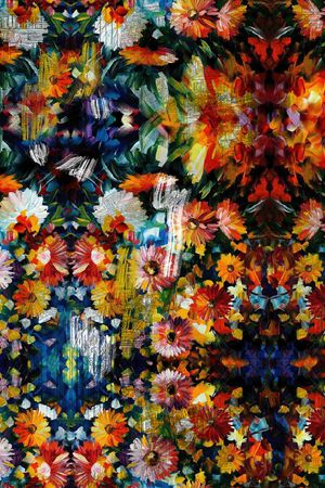 印花花卉印花华亿平台图片