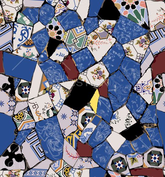 欧洲风格几何拼贴女装衬衫华亿平台印花华亿平台图片