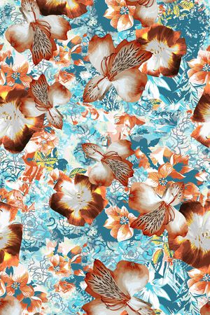 花卉印花华亿平台图片