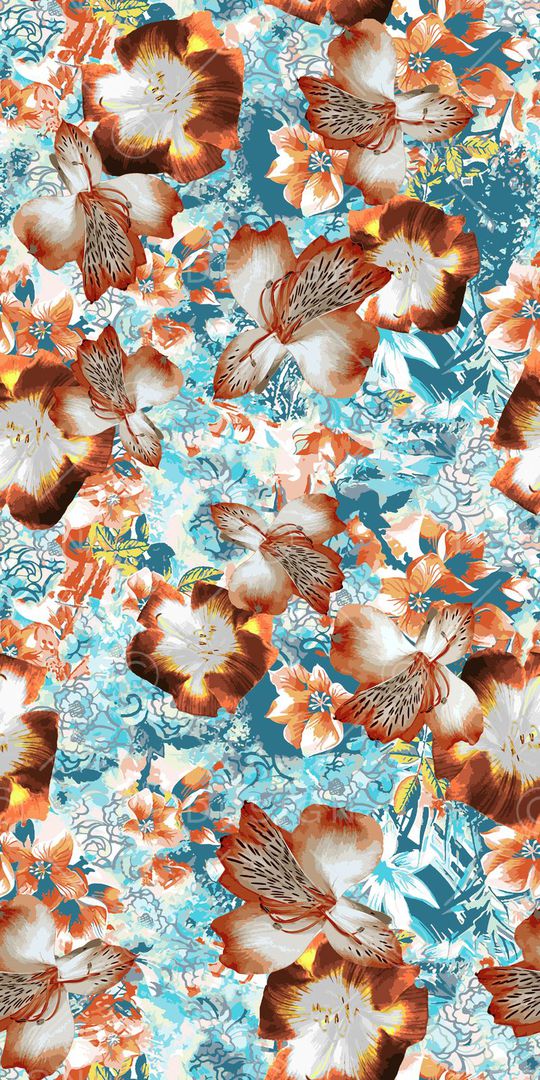 花卉印花华亿平台图片