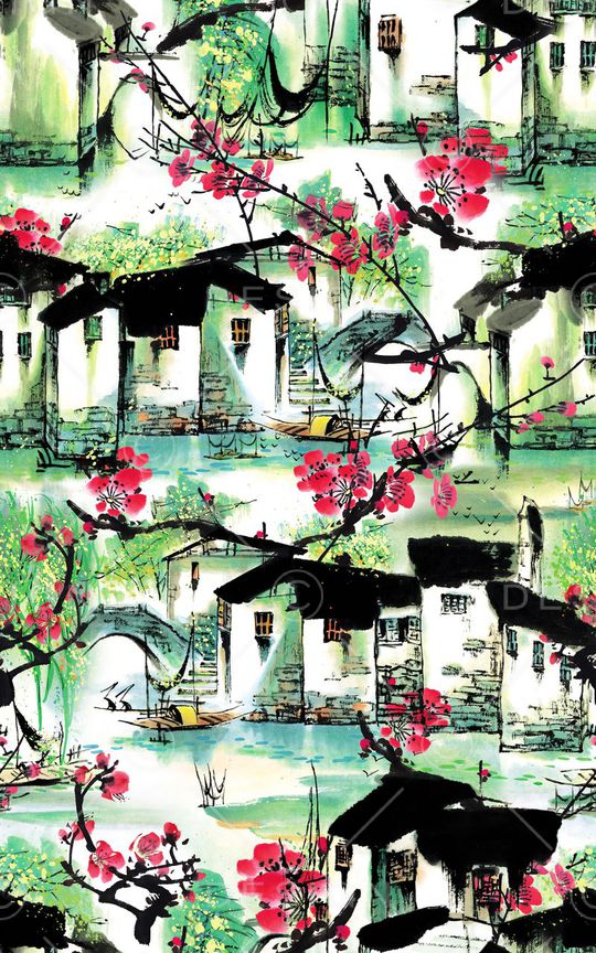 中国风印花华亿平台图片