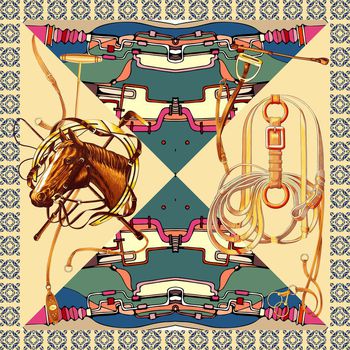 丝巾方巾印花华亿平台图片