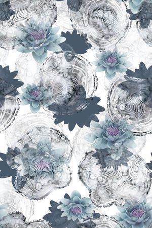 抽象手绘满版最新高清数码时尚潮流大牌复古欧美风中国风印花华亿平台图片