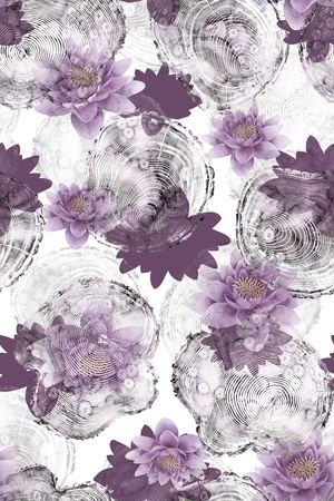 抽象手绘满版最新高清数码时尚潮流大牌复古欧美风中国风印花华亿平台图片