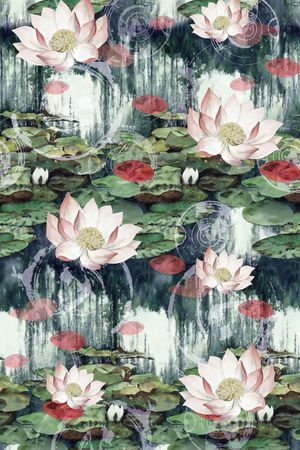 抽象手绘满版最新高清数码时尚潮流大牌复古欧美风中国风印花华亿平台图片